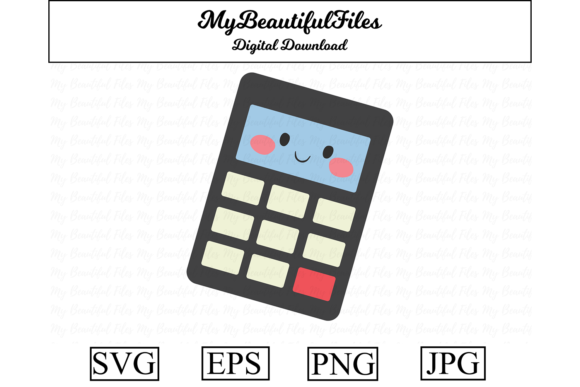 Design Review: School Calculator Kawaii Clipart for Embroidery Projects