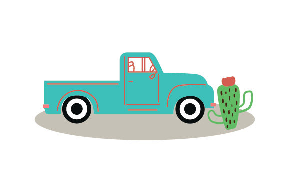 Old-School Pickup Truck Cactus: A Stitch Test