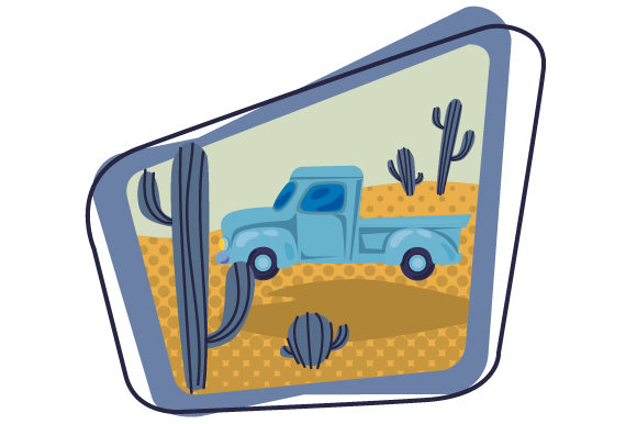 Old School Pickup Truck Cactus Design Review