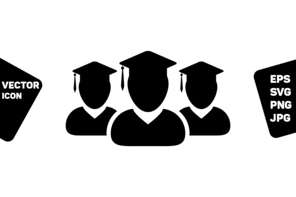 Reviewing the Study Icon Vector Male Group of Students for Real Embroidery Use