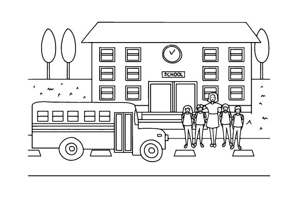 School Coloring Page: An Embroidery Design Review