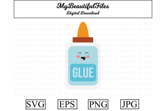 School Glue Kawaii Clipart: Cute Design Meets Real Embroidery Needs